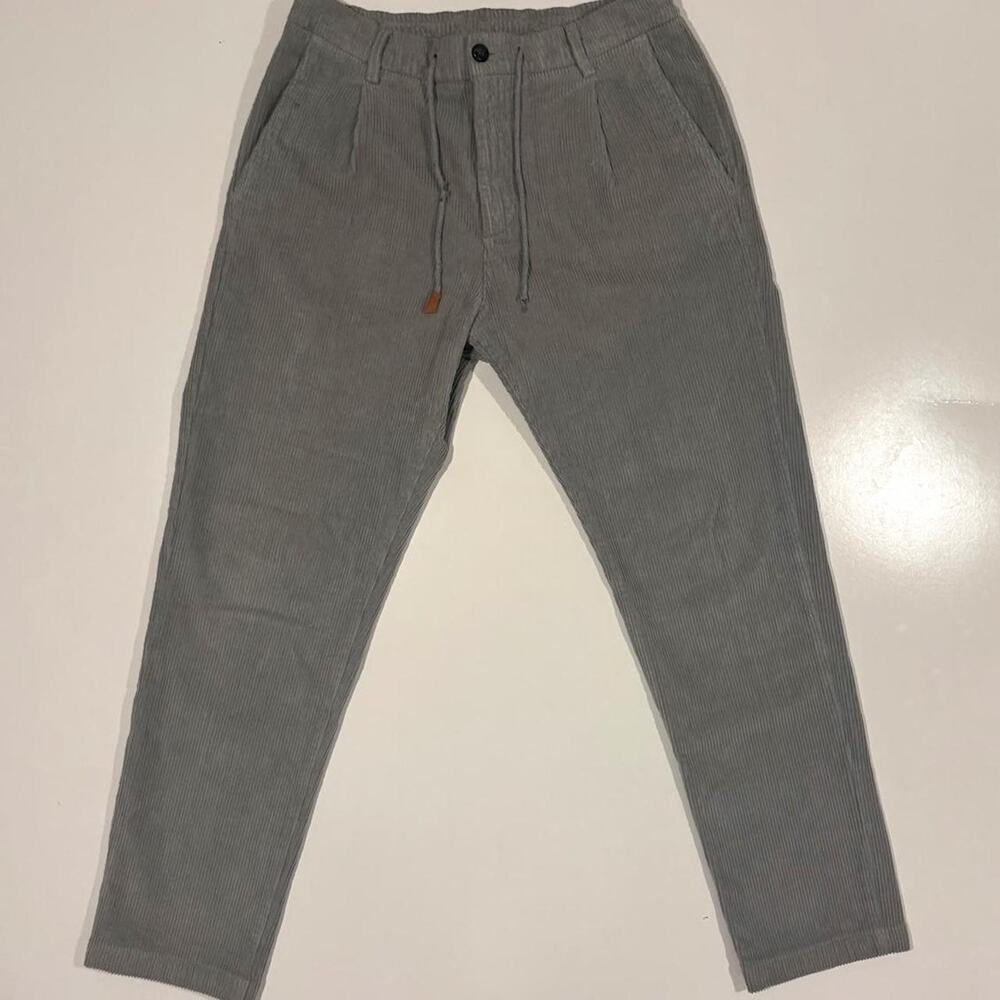 Eleventy italy gray corduroy drawstring